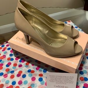3” Tan Supermodel Women’s High Open Toe Heels